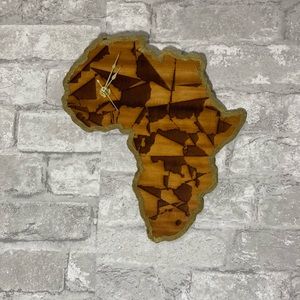 Handmade Wood Carved Wall Clock or Wall Decor